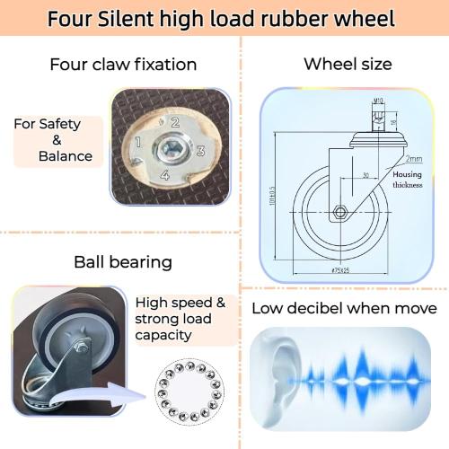 Furniture Dolly 4 Wheels Heavy Duty Spliceable Wood Platform Dolly 2 Pack, 1100 lbs Load Capacity Wood Pallet Jack, Furniture Moving Wooden Appliance Mover with 4 Soft Rubber Silent Wheels