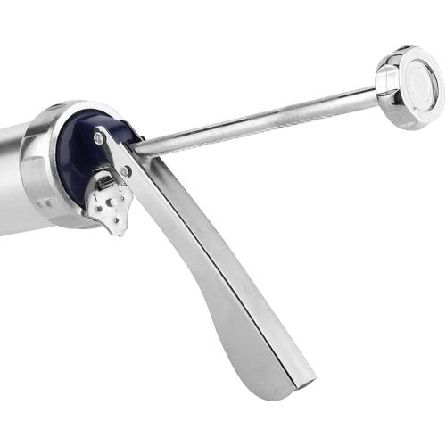 Stainless Steel Cookies Press Maker Kit Press Machine Bakeware with 20 Decorative Stencil Discs 4 Nozzles for DIY and Decoration 5.51x8.27x2.17in