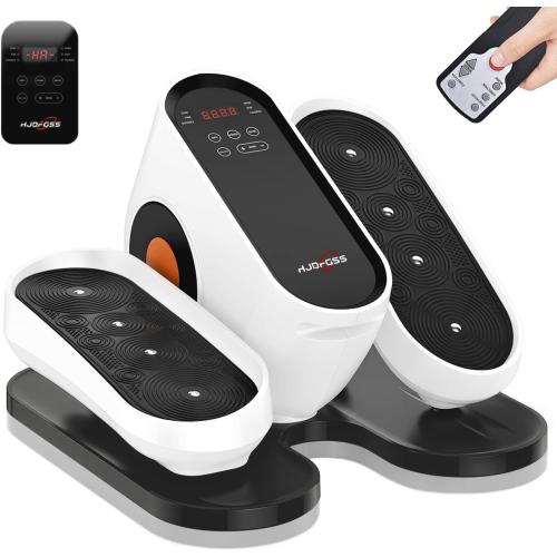 Under Desk Elliptical Machine, Electric Leg Exerciser While Sitting for Seniors with Remote Control, Whisper Quiet Motorized Seated Pedal Exerciser, Home Office Daily Use, No Assembly Required