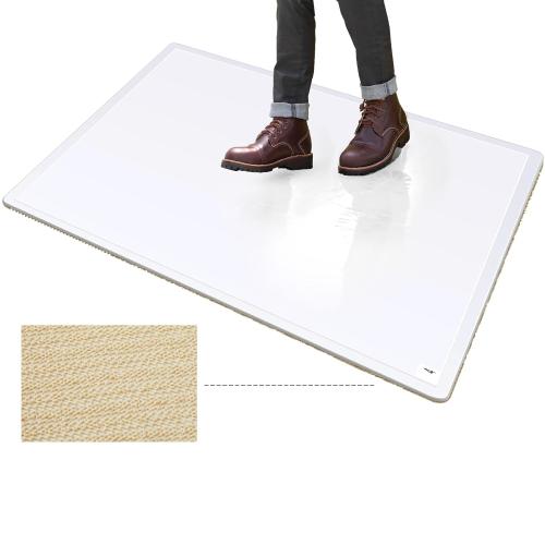 Nuanchu Adhesive Mat Pad Include 1 Sticky Non Slip Base Pad 2 Tacky Dust Mats Construction of 30 Sheets (60 Sheets Total) for Clean Room Science Lab Matting Laboratory Hospital(White,24x36 Inches)