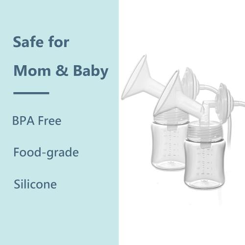 Pump Parts Compatible with Spectra S1/S2/9 Plus, Not Original Accessories, Full Set Replacements Include 18mm Flanges, Duckbill Valves, Backflow Protectors, Tubings and Bottles