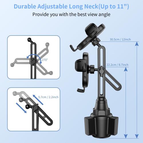 Cup Phone Holder for Car, [Upgraded Version]Universal Car Cell Phone Holder
