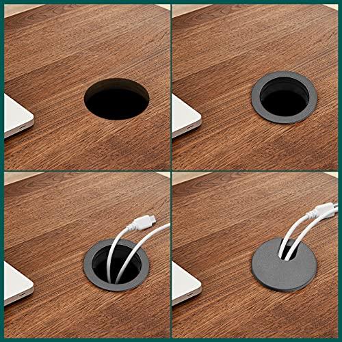 Litoexpe 2 Pcs Black Desk Cord Grommet 1-3/4 Inch