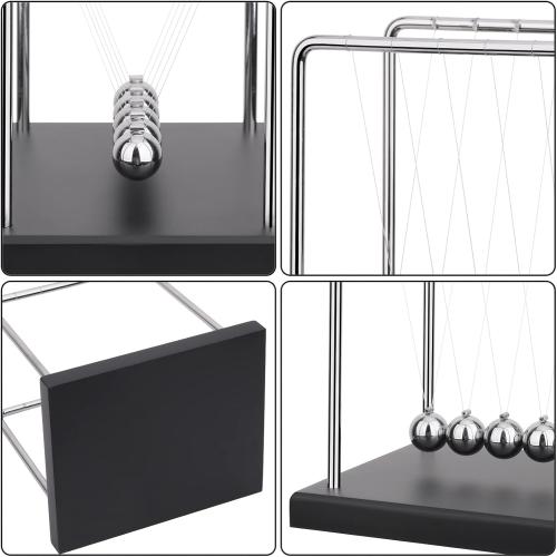 QLKUNLA Newtons Cradle Balance Balls Science Physics Gadget Desktop Decoration Kinetic Motion Toy for Home and Office(7 Beads) (7 Beads)