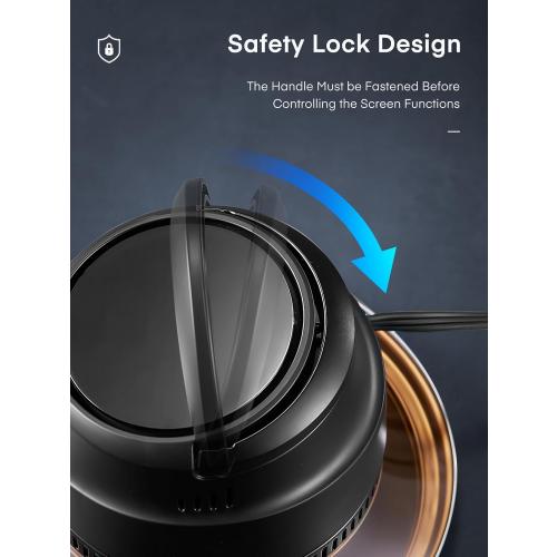 Air Fryer Lid for Instant Pot 6Qt/8Qt, 7 in 1 with LED Touchscreen, Turn Your Pressure Cooker Into in Seconds, Air Fryer Accessories and Recipe Cookbook Included