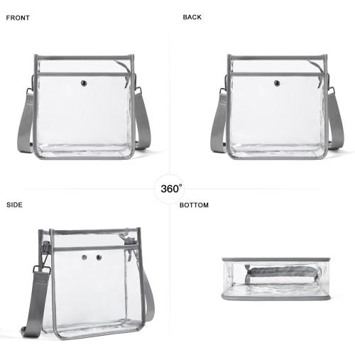 Bluome Clear Bag for Stadium Events 12 x6 x12, Clear Crossbody Purses for Women Concerts Stadium Approved Work Beach
