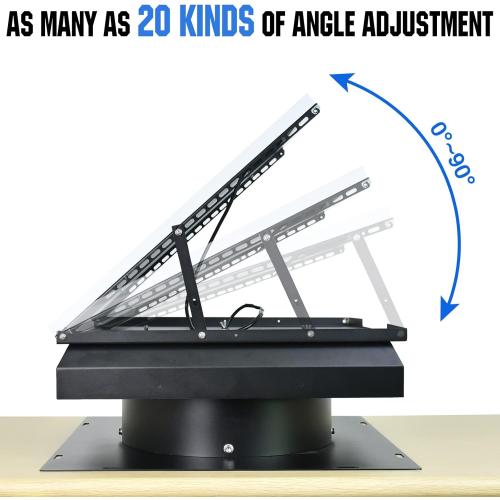 Black DC HOUSE 32 Watt Solar Attic Fan Solar Powered Roof Exhaust Fan Up to 3000 Sq Ft,2500 CFM Metal Shell Solar Vent Hail and Weather Resistance