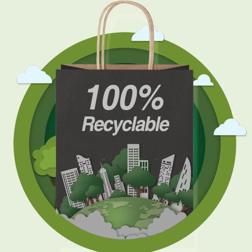 SHOPDAY Black Paper Bags with Handles 16x6x12, 25 Pack Large Kraft Paper Bags Bulk, Tote Bag Shopping Bags, Paper Gift Bags, Retail Bag Merchandise Bags for Grocery Business Takeouts