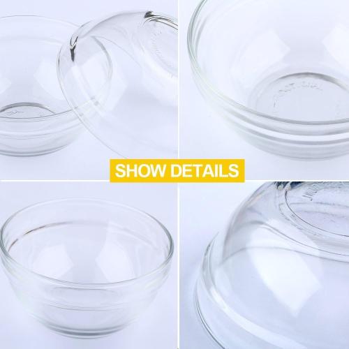 Mini Bowls 4 Inch Glass Bowls for Kitchen Prep, Dessert, Dips, and Candy Dishes ,4oz Stackable Dishware safe ,Set of 16 (combination)