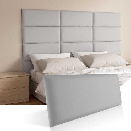 Size 9.84x23.6 Headboards Wall Panel for Twin, Self-Adhesive 3D Wall Panels, Upholstered Wall Panel for Bedroom/Living Room (4 Pieces 9.84 in x 23.6 in)