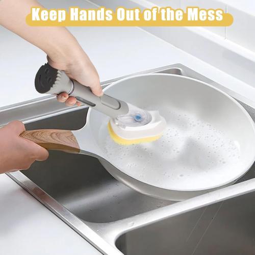 8 Packs Dish Wand Sponge Refills for Scrub Daddy Dish Daddy - Replacement Heads for Dish Sponges, Non Scratch Dish Washing Scrubbers, Ideal for Kitchen Cleaning, Yellow (Only Sponge Heads)