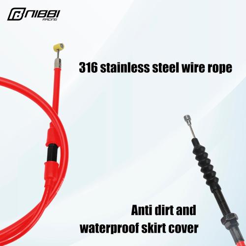 NIBBI Replacement Clutch Cable Dirt Bike Mini Bike Pit Bike MotorCross Motorcycle For NC engine 110CC 125CC 200CC 250CC (Red)