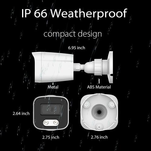 Color whitehonic 24/7 Full-Color 5MP HD TVI/AHD 4MP CVI Wide Angle Waterproof Bullet Analog CCTV Camera