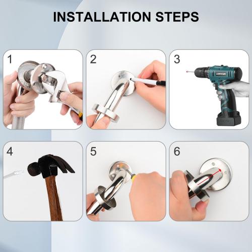 supregear Grab Bars for Bathtubs and Showers (2-Pack), Anti Slip Bathroom Grab Bars, 304 Stainless Steel Shower Handle, Toilet Handicap Elderly Senior Assist Bathroom Safety Handle, 32 in