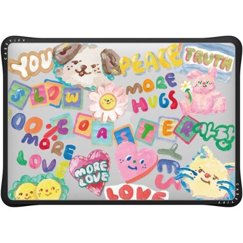 CASETiFY Impact MacBook Pro 13 (M1/M2/Intel) Case [Cushioned Impact Corners/Scratch-Resistant/Anti-Slip Grip] - SLOWCOASTER Sticker - Clear Black