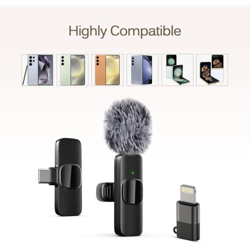 Labstandard Professional Wireless Lavalier Lapel Microphone for iPhone, iPad, mini Video Recording Mic forInterview Video Podcast Vlog YouTube&Livestream, Noise Reduction, Plug &Play