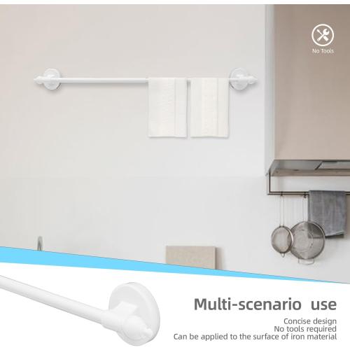 Magnetic Curtain Rods,Multi-Use Adjustable Appliance for Metal Doors,Windows,No Tools Needed，16-28 Inch，White，4 Pack