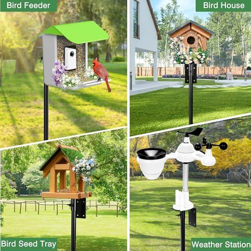 YINGYM 79 Inch Bird Feeder Pole Mount Kit for Outdoors Heavy Duty