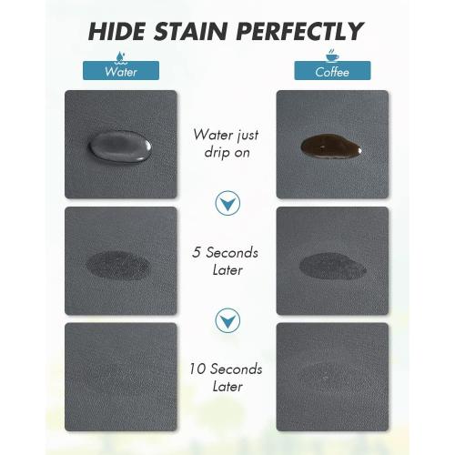 AMOAMI Dish Drying Mat for Kitchen Counter-Coffee Mat Bar Accessories, Hide Stain, Rubber Backed, Absorbent, Fit Under Coffee Maker, Espresso Machine, Pot, Dish Rack, 12x19, Dark Grey