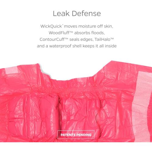 Pet Parents® DiPees® Disposable Dog Diapers   Extendrs®, Leak Proof, Up to 75% Plant Based, Premium Disposable Dog Diapers Female (Princess, Large (17-28), 20ct)