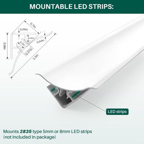 Ceiling Crown Molding Trim 10-Pack 46.9Ft in Total Length, with Base Decorative Ceiling Molding Bars -Install with Glue or Screws, White (Adhesive not Included)