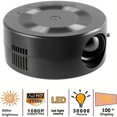 Joyzan Mini Projector, Full HD Supported Video Outdoor Movie LED Small Home Theater Phone Native 1080P Portable Wired LCD Screen Support Mobile Power Game Laptop Kids Gift indoor TV Smartphone USB