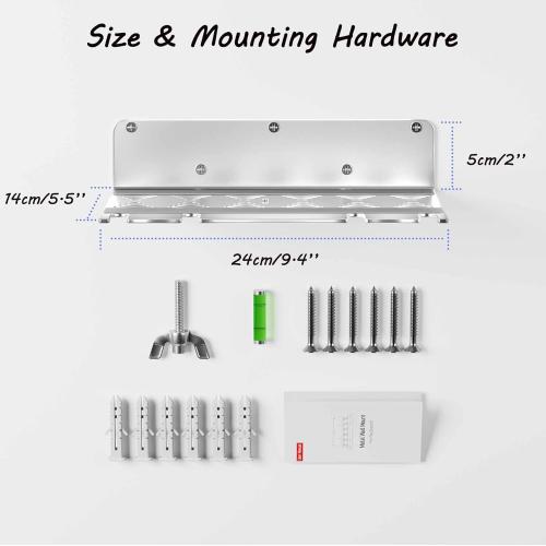 ZHGM Wall Mount for PS5 Slim/PS5 Pro/PS5, Metal Wall Mount Kit for Playstation 5 Console & Controllers, Enhance Heat Dissipation Console Wall Mount, Space Saving & Stable Wall Stand Holder (Silver)