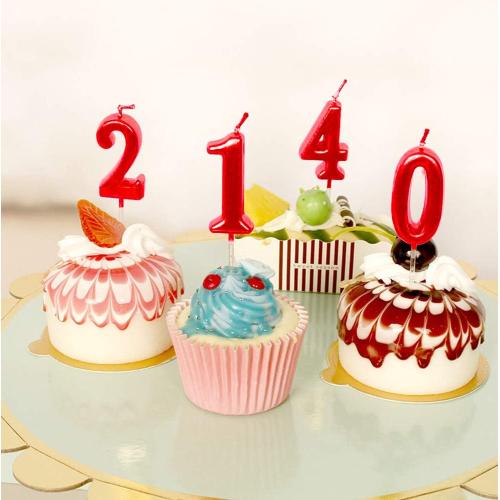 Red Birthday Candles 2 Candle 2nd Two Years Cake Bady Roman Numberal Cool Number Candle No 20 21 22 23 25 24 26 28 27 29