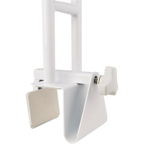 Vaunn Medical Adjustable Bathtub Safety Rail Shower Grab Bar Handle, Stainless Steel, White