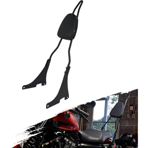 Motorcycle Detachable Rear Sissy Bar Backrest with PU Leather Passenger Cushion Pad Fit For Harley Sportster XL883 XL1200 48 SuperLow 2004–2022