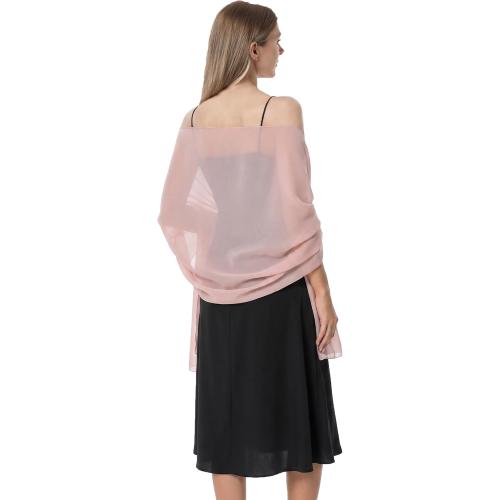 Chiffon Shawls and Wraps for Evening Dresses Women Elegant Soft Scarf Bridal Scarve Wedding Stole