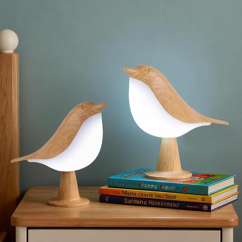 Bird Cordless Table Lamp, Small Cordless Bedside Lamp with 3 Color Temperature, Touch Sensor & Rechargeable Battery - Night Light for Kids, Bedroom, Bedside, Office, and Outdoor Use