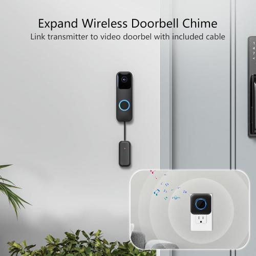 BITIWEND Wireless Doorbell Chime for Blink - Compatible with Blink Video Doorbell and Blink Video Doorbell (2nd Gen) with Wired Transmitter (1 Video Doorbell Extender 1 Receiver）