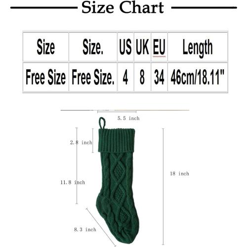Christmas Stockings Knitted Fireplace Hanging Holiday Vintage Family Xmas Stocking for Family Christmas Decorations