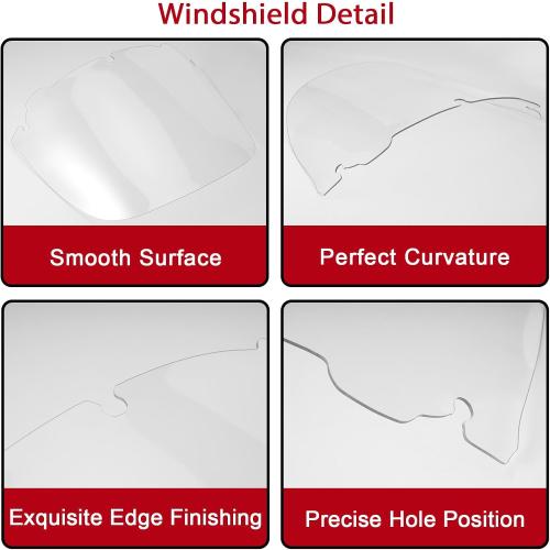 CLEAR 14'' Windshield Windscreen for Harley Ultra Limited FLHTK, Tri Glide Ultra FLHTCUTG, Special FLHXS, FLHX 2014-2023 for CVO Street Glide 2015-2022 (Clear)