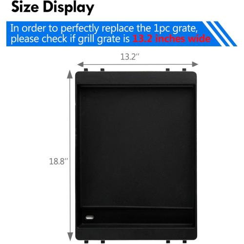 BLACK 7599 Griddle Replacement Parts for Weber Genesis II Griddle ii E-310 ii E-315 ii E-330 ii E-335 Insert ii E-325 ii S-310 ii E-610 Cast Iron Genesis 2 300 600 Flattop Griddle Pan Accessories
