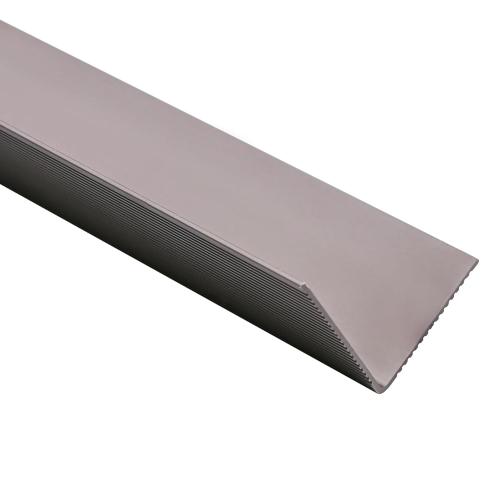 Non Slip Stair Nosing, Window Sill Nosing Plate, Staircase Ledge Guard, 10 Pieces Stair Edge Protector for Wood Stairs/Walking Surface, 1.5X 2 Aluminum Tread, 48inch Long, Coffee