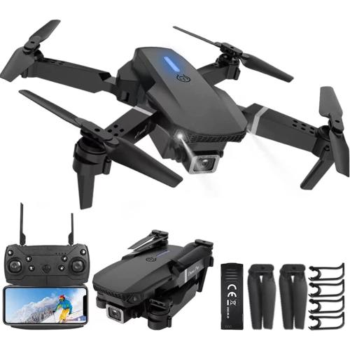 Mini Drone with Camera for Adults - Christmas Toy Gift for Beginner Age 14 Years Old - RC Quadcopter Multirotors | Foldable UAV | WiFi HD FPV Live Video | One Key Take Off/Land | Altitude Hold | Headless Mode | 360° Flip | Carrying Case (IN Black)