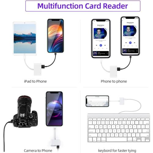RayCue USB C to Micro SD TF Memory Card Reader, 3-in-1 USB C Camera Card Reader Adapter for iPhone 15 16 17 Pro Max,iPad Pro, MacBook Pro/Air, Chromebook XPS, Galaxy S10/S9 and More USB C Devices