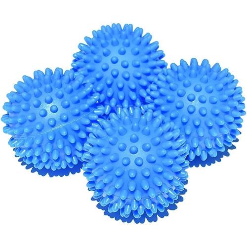 Laundry Dryer Balls - 4 Pack Reusable Fabric Softener Alternative (Blue)