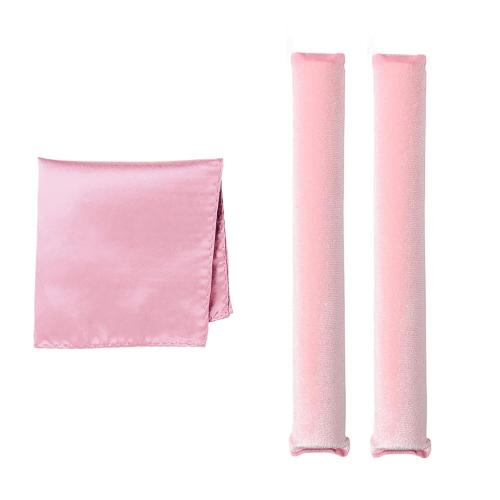 YOSHUYUKI Classic Heatless Curls Overnight Rods No Heat Hair Curlers to Sleep Jumbo Foam Large Hair Rollers for Long Short Hair Heatless Curling Rod Set Styling Tools with Satin Scarf Pink