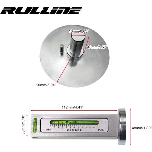 RULLINE Wheel Clamp & Magnetic Adapter 3PCS Wheel Alignment Tool for Precise Camber Caster Gauges Fits for 11-25 Rims Camber Alignment Tool Universal Tire Repair Tool