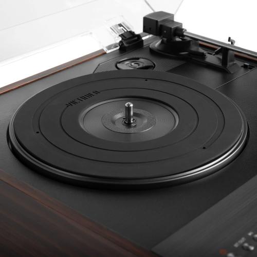 Victrola Eastwood Signature – Bluetooth Record Player – 3-Speed Turntable, Built-in Speakers, Premium MM Cartridge, Vinyl Stream for Wireless Streaming, Removable Dust Cover, (Espresso)