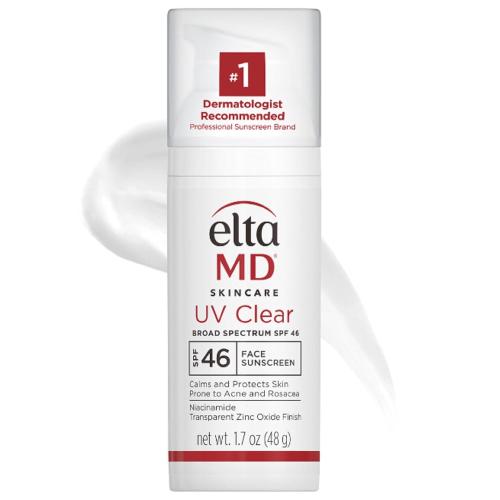 1.7oz EltaMD UV Clear Face Sunscreen SPF 46, Oil-Free Sunscreen with Zinc Oxide, Dermatologist Recommended