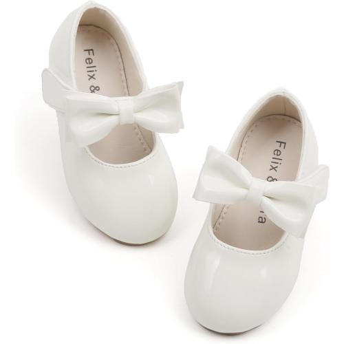 Sizes 12.....Felix & Flora Toddler Flower Girl Dress Shoes - Girl Ballet Flats Party School Shoes Wedding