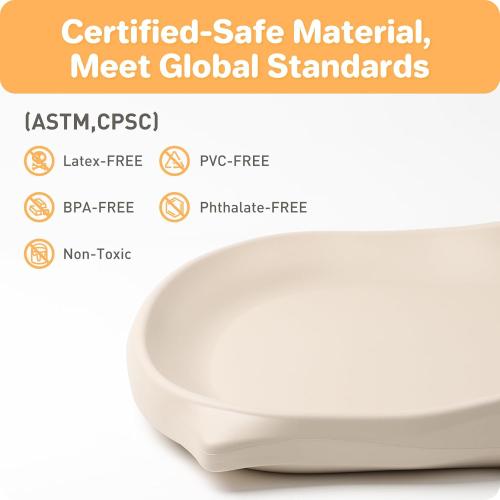 Baby Changing Pad Wipeable & Waterproof, Soft & Non-Slip Adjustable Safety Belt, Changing Table and Dresser, Use for Changing Diaper Clothes Massage Apply Moisturizer, Oat Cat Conpect Design