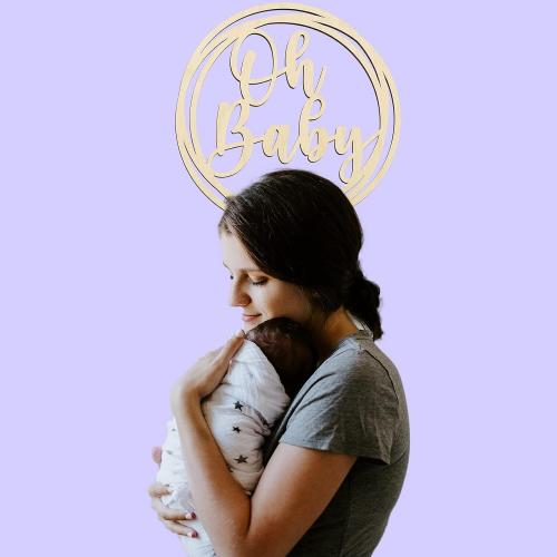 Oh Baby Sign,16” Oh Baby Baby Shower Decorations,Large Oh Baby Wooden Baby Shower Sign, Oh Baby Sign for Backdrop,Gender Reveal Party Decor,Baby Shower Announcement Sign,Nursery Sign for New Baby