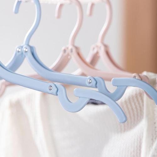 Internet celebrity popular folding hangers, colorful convenient hangers, travel clothes drying artifacts, hotels and hotels, multi-functional drying racks, Purple (Non-porous)