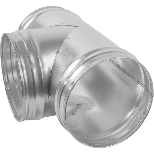 6 Inch to 90° Degree 6'' Inch Duct Connector - Metal Ducting Splitter for Round Ducts - Galvanized Steel 3 Way T-Joint, Adapter Flange - Home, Industrial HVAC Exhaust Ventilation Fitting