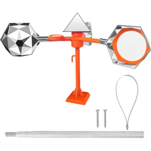 Bird Scare Reflective Device,Bird Reflectors Spinning Wind Powered,Bird Scare Reflective Devices Outdoor,Best Way to Keep Pigeons and Woodpecker Away for Garden,House,Roof and Balcony